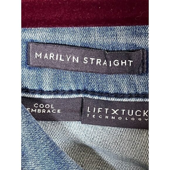 NYDJ Denim Crop Marilyn Cuff Jean 20W Blue Preppy Western Classic Boho Hippie - Picture 7 of 11